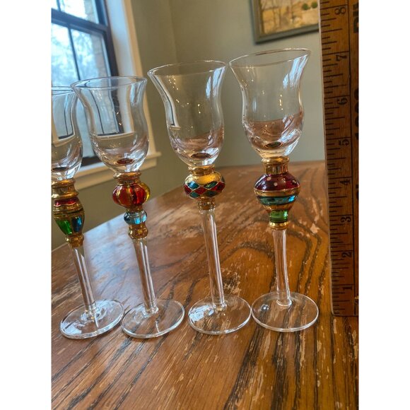Artland Splendor Collection Handcrafted Cordial Jewel Stem Glass Set Of 4 Elegan - Picture 2 of 4